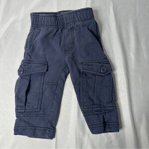 Tea Collection Boys Cargo Pants Blue 6–12 Months Soft Cotton Baby Pants